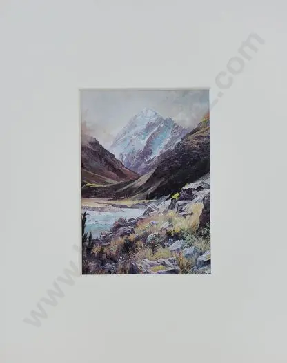 MADDEN, John McIntosh (1856-1923) - Mount Cook from the Hooker River, 1895 Image 1++