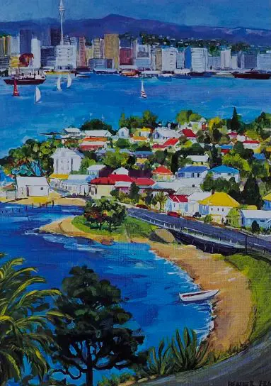 FRANCIS, Heather (1925-2011) - Auckland from North Head Image 1++