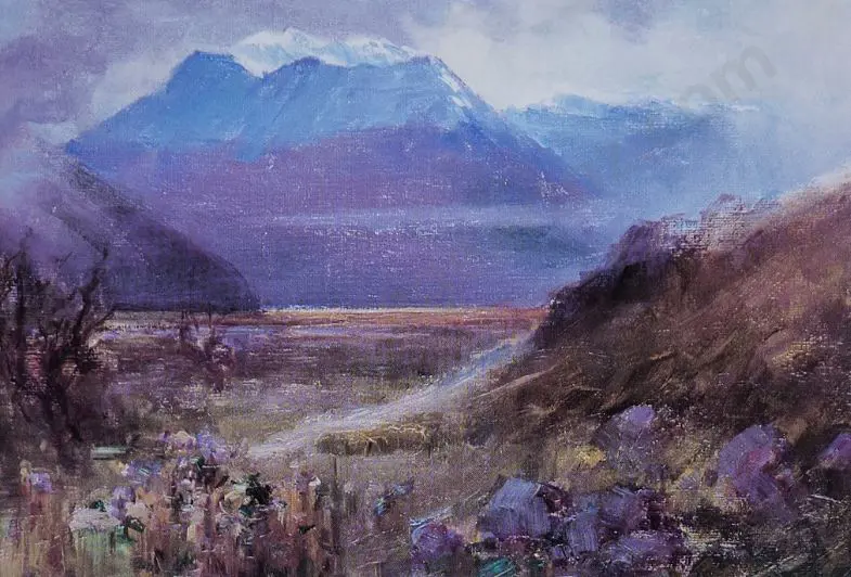 FRISTROM, Claus Edward (1864-1950) - Mount Earnslaw from Wakatipu Image 1++