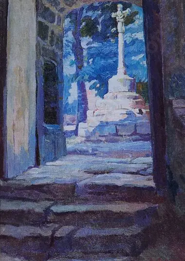 THOMPSON, Sydney Lough (1877-1973) - The Chapel of Anne Marie, Provence Image 1++