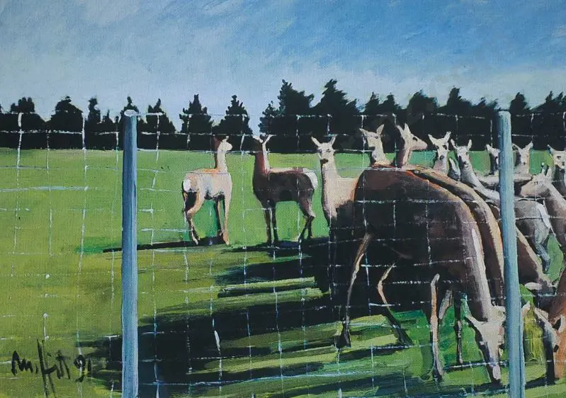 MOFFITT, Trevor (1936-2006) - Deer Paddock No 3, Canterbury, 1991 Image 1++