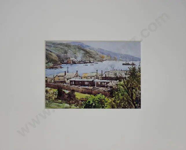 WALSH, Alfred Wilson (1859-1916) - Railway Sidings, Lyttelton Harbour, Christchurch, 1909 Image 1++