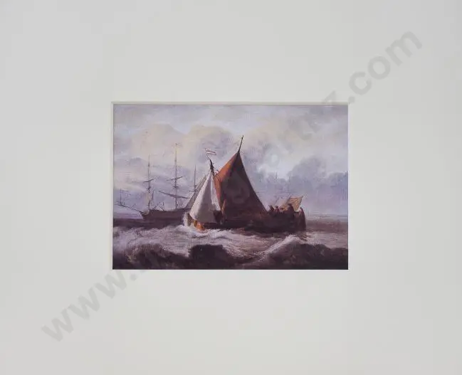 KOEKKOEK, Barend (1803-1862) - Figures in a Dutch Barge Image 1++