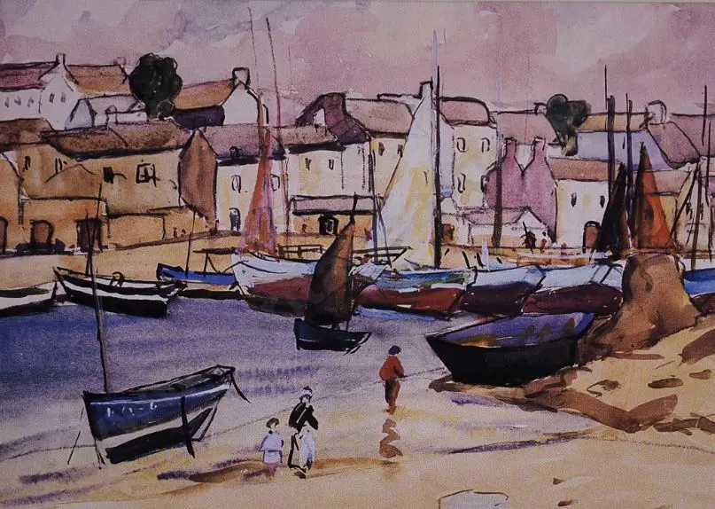 BURGE, Maude (1865-1957) - St Ives Coast Image 1++