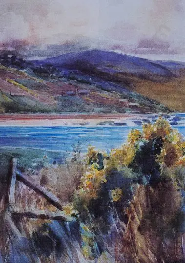 HODGKINS, Frances (1869-1947) - The Estuary, 1899 Image 1++