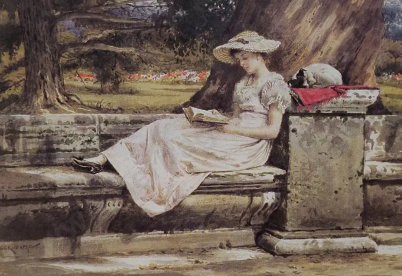 KILBURNE, George Goodwin (1839-1924) - Summer Afternoon in the Garden Image 1++