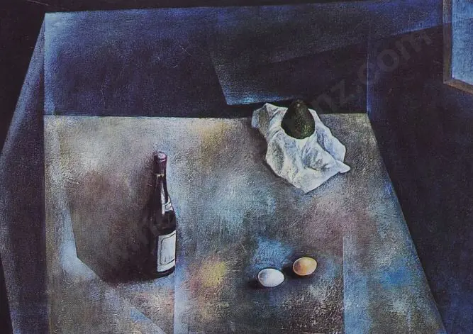 DAY, Melvin (1923-2016) - Wine, Avocado and Eggs, 1987 Image 1++
