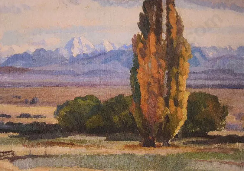 THOMPSON, Sydney Lough (1877-1973) - Mount Cook from McKenzie Country Image 1++