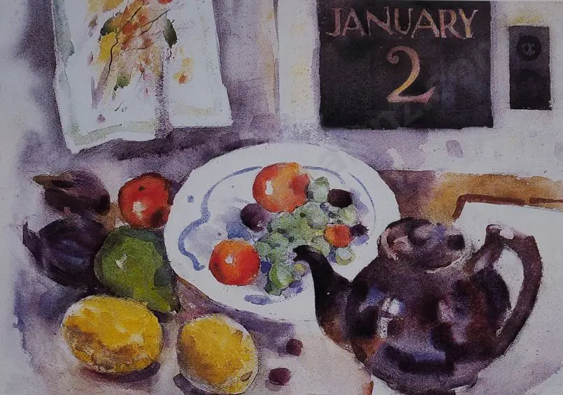 LUSK, Doris (1916-1990) - Still Life. January 2nd, 1986 Image 1++