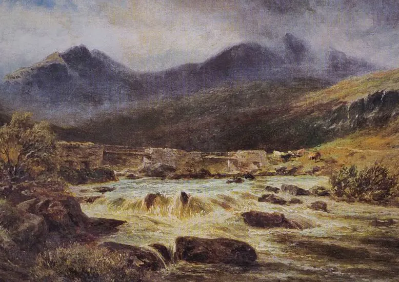 GALLON, Robert (1845-1925) - Welsh Mountain Scene Image 1++