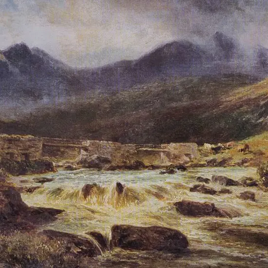 GALLON, Robert (1845-1925) - Welsh Mountain Scene