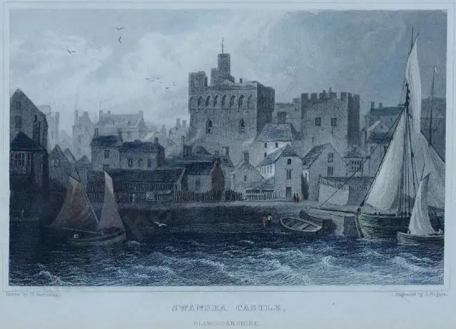 ROGERS, J. - Oystermouth Castle & Swansea Castle Image 1++