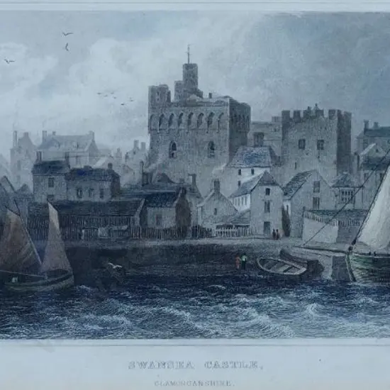 ROGERS, J. - Oystermouth Castle & Swansea Castle