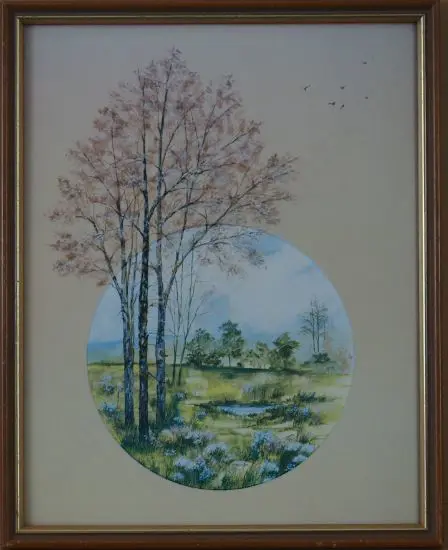 UNKNOWN - Country Scene - Field & Pond Image 1++