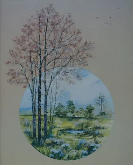 UNKNOWN - Country Scene - Field & Pond Image 1++