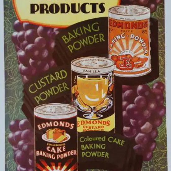 PROMOTING Prosperity - Ad from Book - Edmonds Sure to Rise Products - Baking Powder & Custard Powder