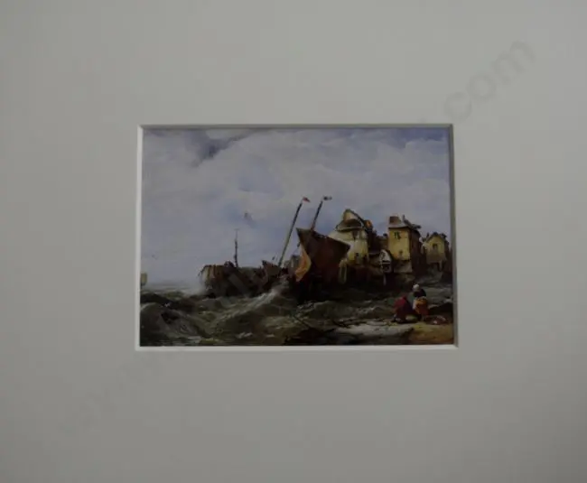 WILSON, John James (1818-1875) - European Port Scene Image 1++