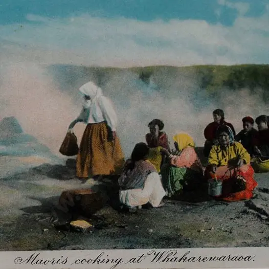 UNKNOWN - Maoris Cooking at Whakarewarewa, c.1900