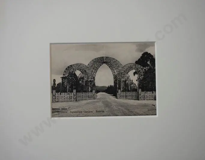 BLENCOWE, James (1871-1945) - Entrance, Sanatorium Gardens, Rotorua c.1900 Image 1++