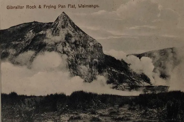 UNKNOWN - Gibraltar Rock & Frying Pan Flat, Waimangu, c.1900 Image 1++