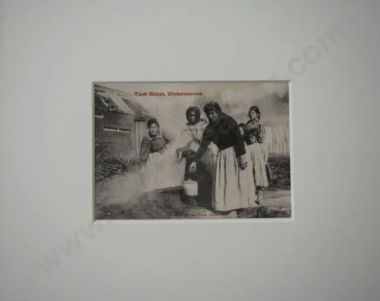 UNKNOWN - Maori Kitchen, Whakarewarewa, c.1900 Image 1++