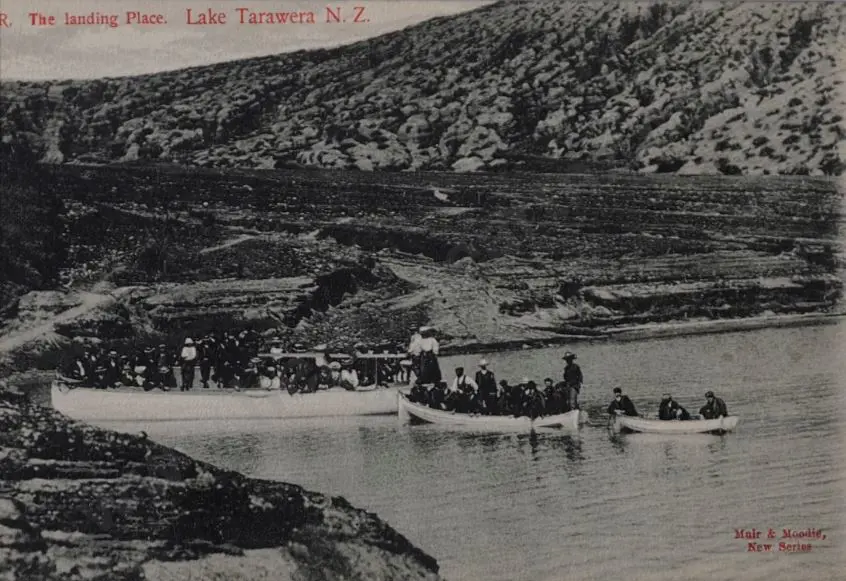 MUIR & MOODIE - The Landing Place, Lake Tarawera, c.1900 Image 1++