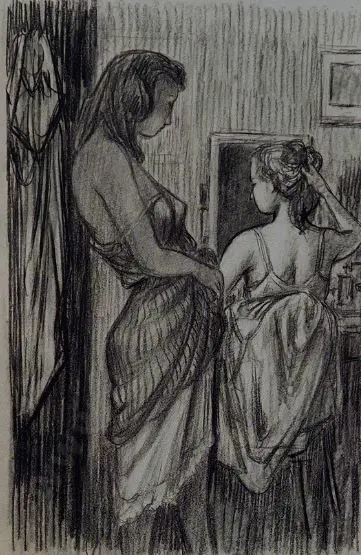 BUCKLAND-WRIGHT, John (1897-1954) - Girl Undressing c. 1950 Image 1++