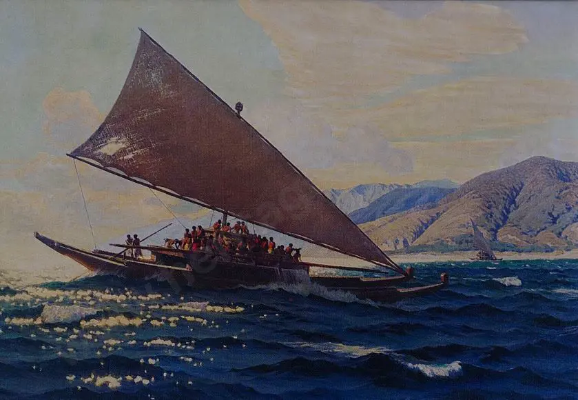 KING, Marcus (1891-1983) - Cook Island Natives near N.Z. Image 1++