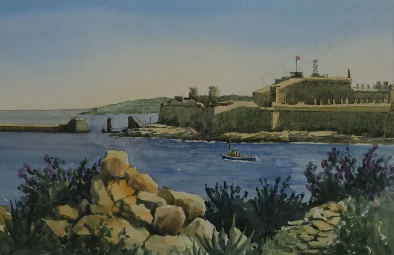 HOMES, Ronald (20th Cent.) - Harbour in Corsica Image 1++