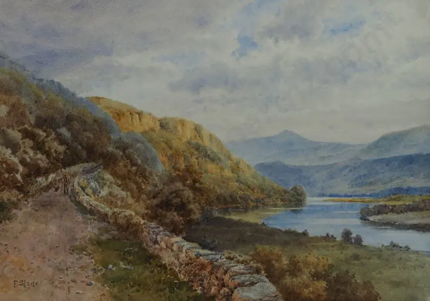SLADE, F. (Early 20th Cent.) - Country Scene in Wales 1921 Image 1++