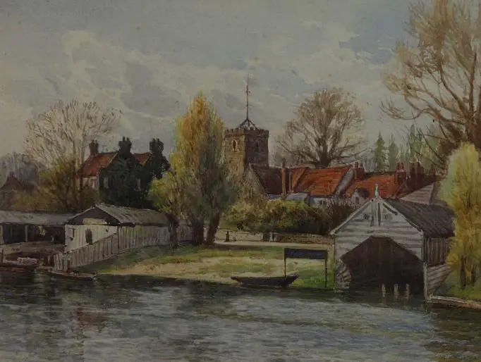 RICHARDSON, Harry Linley (1878-1947) - A Thames Ferry Image 1++