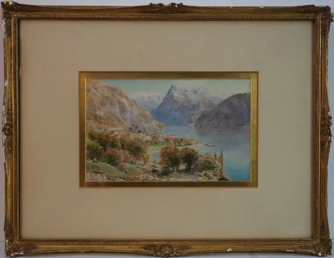 COOK, Ebenezer Wake (1844-1926) - Uri Rothstock, Lake Lucerne Image 1++