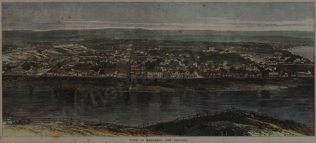 ILLUSTRATED London News - Town of Wanganui, New Zealand, April 17, 1869 Image 1++