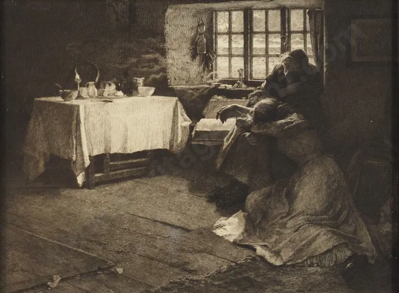 BRAMLEY, Frank R.A. (1857-1915) - A Hopeless Dawn Image 1++