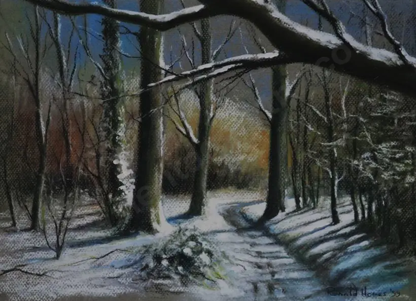 HOMES, Ronald (20th Cent.) - Snow in The Woods Image 1++