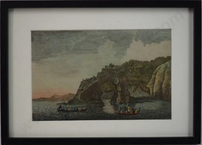 HOGG, Alexander (1756-1828) - A Fortified Town or Village Called a Hippah (Cook's Voyages) c. 1792 Image 1++