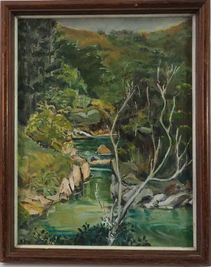 NARBEY, Brenda (active 1970s) - Green Rock Pool, Walton Bridge Area Image 1++