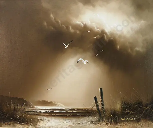 BRIAN, W. - Seagulls over Coast Image 1++