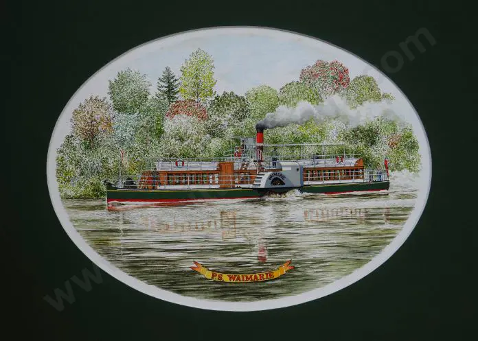 BATTARBEE, David (1939-) - The P.S. Waimarie, Whanganui Image 1++