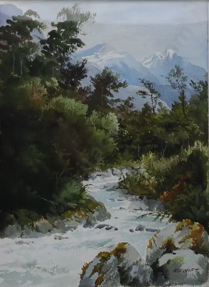 SWIFT, Rena (1931-) - River and Mountains Image 1++