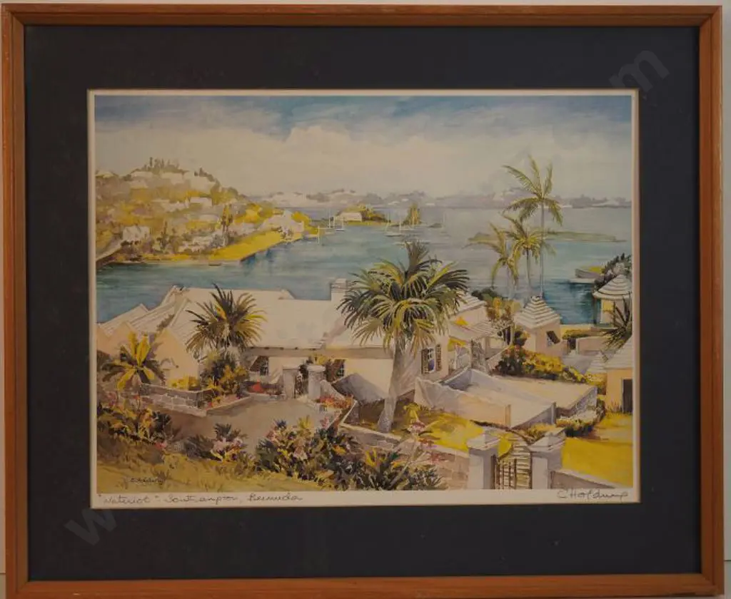 HOLDING, Carole (Active 1960s-70s) - Two Bermuda Scenes (Pair) Image 1++