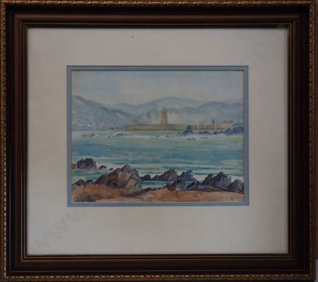 WELCH, Nugent (1881-1970) - NZ Coastal Scene Image 1++