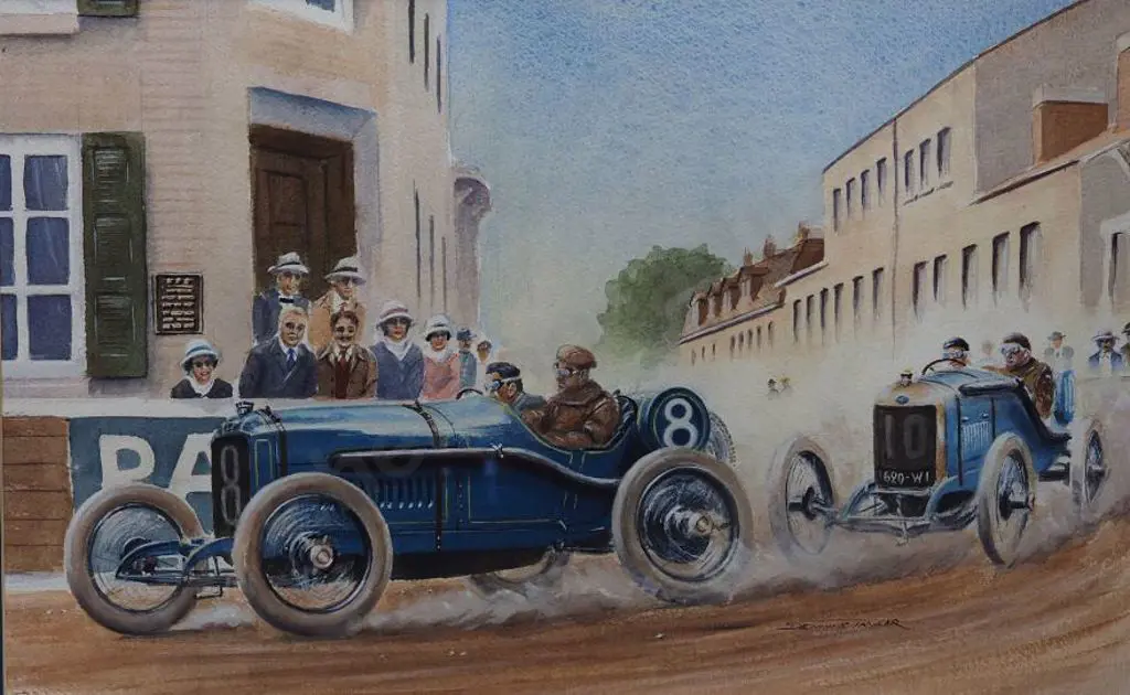 TAYLOR, Dennis (active 1950s) - French Grand Prix 1913, Amiens - with Winning Peugeot Image 1++