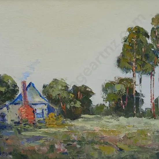 JACKSON, Mary (1946-) - Country Cottage in Trees