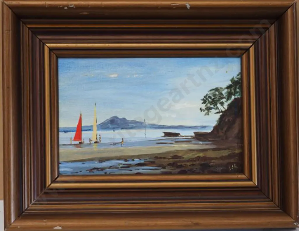 I. J. R. (Initials) - Rangitoto from Eastern Bays Image 1++