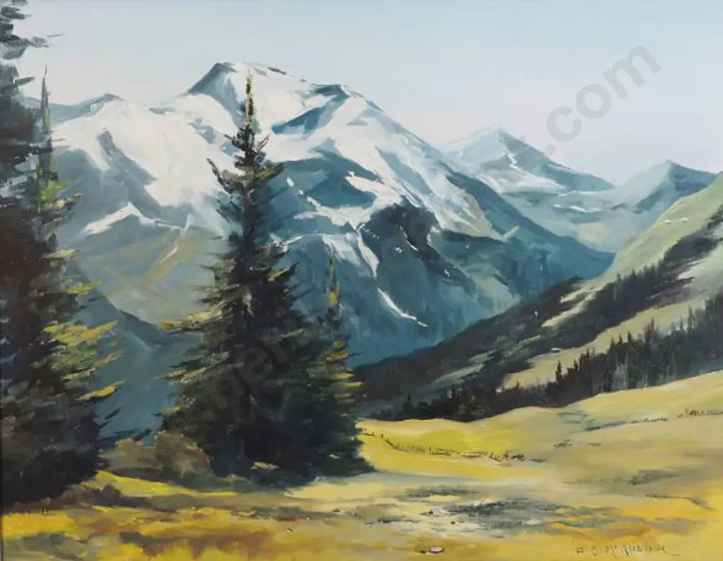 McALISTER, Olive (1932-2017) - Southern Alps with Pines Image 1++