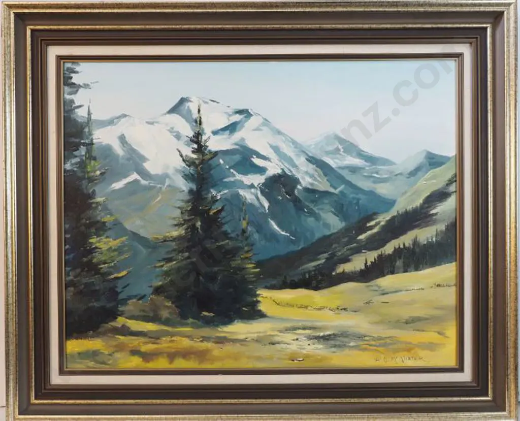 McALISTER, Olive (1932-2017) - Southern Alps with Pines Image 1++