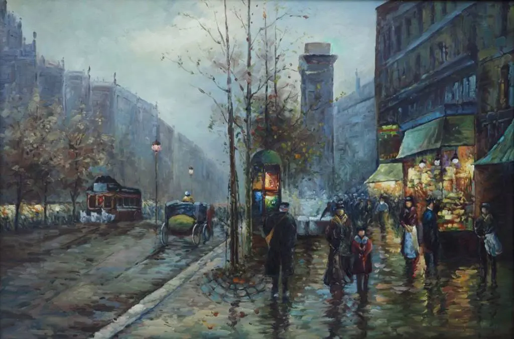 UNKNOWN artist - Parisian Street 1890s Image 1++