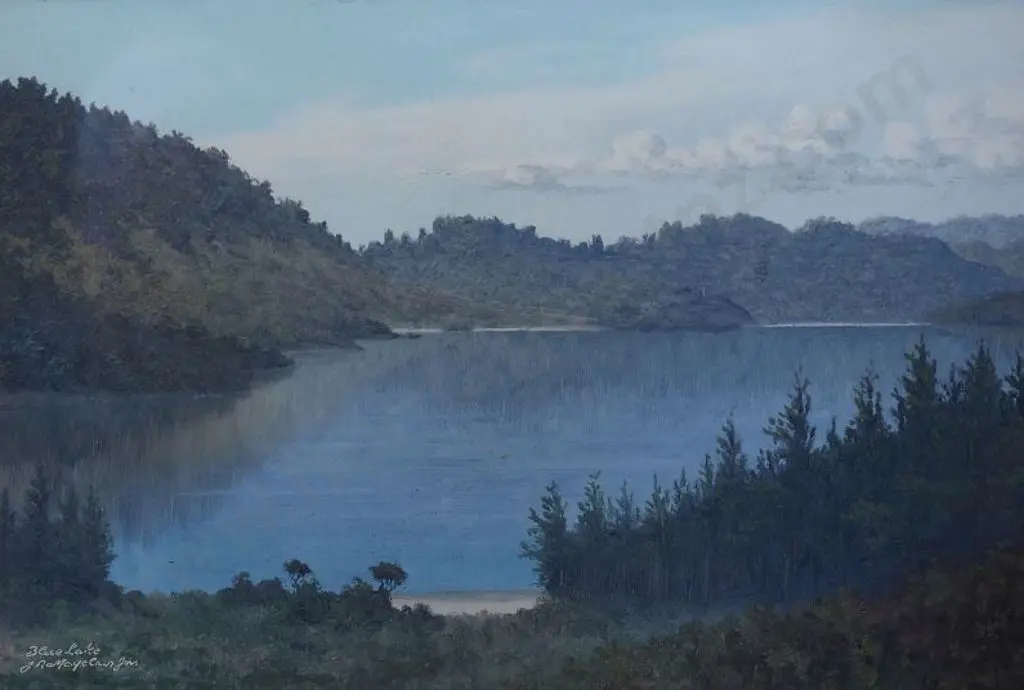 MAYCLAIR, J.R. Jnr (1907-1947) - Blue Lake, Rotorua Image 1++