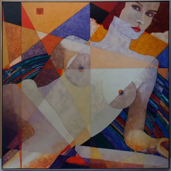 PARKIN, Patterson (1948-) - Abstract Nude - Cubism style